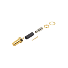 Conector SMA Hembra Inverso / Chasis en D Plano, Anillo Plegable / Cable RG-316 .