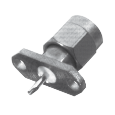 Conector SMA Macho de 2 Perforaciones, Montaje en Panel con Terminal Soldable, Níquel/ Oro/ Teflón.​ Conector SMA Macho de 2 Perforaciones, Montaje en Panel con Terminal Soldable, Níquel/ Oro/ Teflón.​