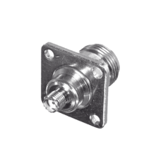 Adaptador en Línea para Panel de SMA Hembra a N Hembra, Montaje Trasero para 18 mm entre Centros, Níquel/ Oro/ Teflón. Adaptador en Línea para Panel de SMA Hembra a N Hembra, Montaje Trasero para 18 mm entre Centros, Níquel/ Oro/ Teflón.