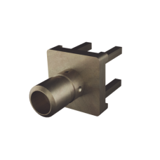 Conector Mini SMB Hembra (PIN Macho) 75 Ohm, Montaje Vertical para PCB, Oro/ Oro/ Teflón.