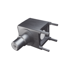 Conector SMB Hembra (PIN Macho) en Ángulo Recto para Montaje en PCB, 4 Patas, Níquel/ Oro/ Teflón.​ Conector SMB Hembra (PIN Macho) en Ángulo Recto para Montaje en PCB, 4 Patas, Níquel/ Oro/ Teflón.​