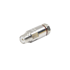 Conector UHF Hembra (SO-239) de Rosca para cable LP-450A, LDF4-50A, Bronce Blanco/ Plata/ Teflón. Conector UHF Hembra (SO-239) de Rosca para cable LP-450A, LDF4-50A, Bronce Blanco/ Plata/ Teflón.