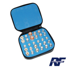 Kit Universal de Adaptadores UNIDAPT de 30 piezas con baño de Plata, en estuche, esponja y ziper.â€‹