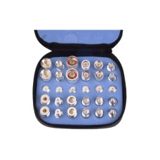 Kit Universal de Adaptadores UNIDAPT de 30 piezas en Bronze Blanco con estuche, esponja y ziper.