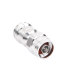 Adaptador en Línea de Conector 4.3-10 Hembra a N Macho, Bronce Blanco/ Plata/ Teflón.