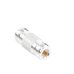 Adaptador Barril en Linea para 50 Ohm, de Conector N Hembra a N Hembra, Plata/ Oro/ Teflón.
