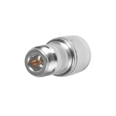 Adaptador en Línea, de Conector N Hembra Inverso a N Macho, Níquel/ Oro/ Teflón.