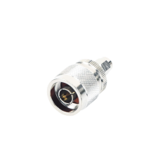 Adaptador en Línea, de Conector SMA Macho Inverso a N Macho, Níquel/ Oro/ Teflón.