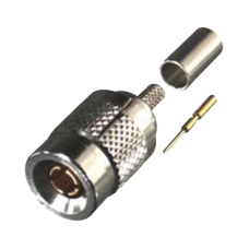 Conector 1.0/ 2.3 Macho de Anillo Plegable para Cables RG-174/U, RG-316/U, Níquel/ Oro/ Teflón.