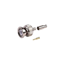 Conector BNC Macho de Anillo Plegable para Cables RG-174/U, 8216, Niquel/ Oro/ Teflón.