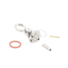 Conector TNC Hembra de montaje en Chasis tipo D Plano y anillo plegable para RG-174/U, 8216.