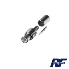 Conector MCX Macho de Anillo Plegable para RG-316/U, Grupo B1, Níquel/ Oro/ Teflón.