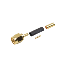 Conector SMA Macho Inverso de Anillo Plegable para Instalar en Cables RG-174/U y RG-316/U. Conector SMA Macho Inverso de Anillo Plegable para Instalar en Cables RG-174/U y RG-316/U.