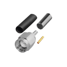 Conector SMA Macho Inverso de Anillo Plegable para Cables RG-174/U, RG-316/U, Níquel/ Oro/ Teflón. Conector SMA Macho Inverso de Anillo Plegable para Cables RG-174/U, RG-316/U, Níquel/ Oro/ Teflón.