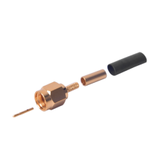Conector SMA Macho de Anillo Plegable para Cables RG-174/U, 8216, Oro/ Oro/ Teflón. Conector SMA Macho de Anillo Plegable para Cables RG-174/U, 8216, Oro/ Oro/ Teflón.