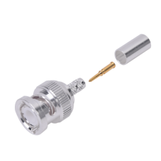 Conector BNC Macho de Anillo Plegable para Cable LP-142, LP-195, LMR-195, RG-58/U, RG-142/U, Plata/Oro/Teflón. Conector BNC Macho de Anillo Plegable para Cable LP-142, LP-195, LMR-195, RG-58/U, RG-142/U, Plata/Oro/Teflón.