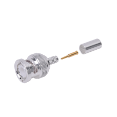 Conector BNC Macho de Anillo Plegable para Cable LMR-195, RG-58/U, RG-142, Níquel/ Oro/ Teflón. Conector BNC Macho de Anillo Plegable para Cable LMR-195, RG-58/U, RG-142, Níquel/ Oro/ Teflón.