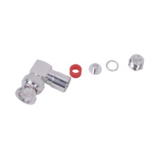 Conector BNC Macho en Ángulo Recto de Rosca para LP-195, LP-142, LMR-195, RG-58/U, RG-142/U, Plata/Oro/Teflón. Conector BNC Macho en Ángulo Recto de Rosca para LP-195, LP-142, LMR-195, RG-58/U, RG-142/U, Plata/Oro/Teflón.
