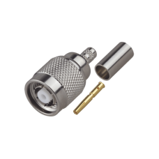 Conector TNC Macho Inverso de Anillo Plegable para Cable RG-58/U, Níquel/ Oro/ Teflón.