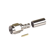 Conector SMA Macho Inverso, de Anillo Plegable para RG-58/U, Niquel /Oro /Teflón. Conector SMA Macho Inverso, de Anillo Plegable para RG-58/U, Niquel /Oro /Teflón.