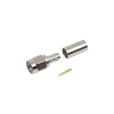 Conector SMA Macho de anillo plegable para cable RG-58/U, Niquel / Oro / Teflón.