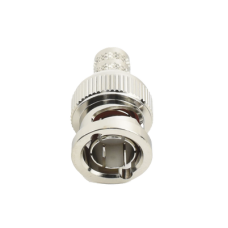 Conector BNC Macho de Anillo Plegable para Cable RG-6, Níquel/ Oro/ Teflón.