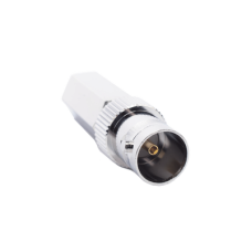 Conector BNC Hembra en 75 Ohm, Tipo Roscable para cable Coaxial RG-59/U, Níquel/ Plata/ Delrin.