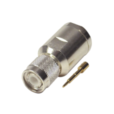 Conector TNC Macho de Rosca en 50 Ohm para cable LMR-400, 9913, 8214, CNT-400, RG8/U-SYS, RFLASH-1113, Plata/ Oro/ Teflón.