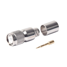 Conector TNC Macho de Anillo Plegable para LMR-400, 9913, 8214, CNT-400, RFLASH-1113, RG8/U-SYS, Niquel/Oro/Teflón.