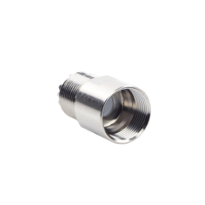 Conector UHF Hembra (SO-239) en Línea de Rosca para RG-8/U, 9913, LMR-400, Níquel/ Plata/ Teflón. 