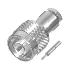 Conector N Macho de Rosca para LMR-200, Cables del Grupo C2, Plata/ Oro/ Teflón.