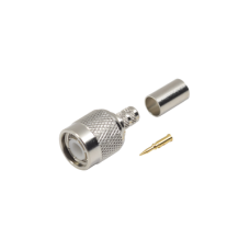 Conector TNC Macho de Anillo Plegable para Cables LMR-240, RG-8/X, 9258, Niquel/Oro/Delrin.