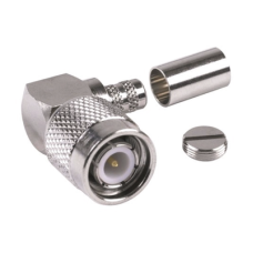 Conector TNC Macho en Ángulo Recto para Cable RG-8/X, LMR-240, Níquel/ Oro/ Teflón.â€‹