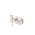 Conector BNC Macho de Anillo Plegable para Cable LP-142, LP-195, LMR-195, RG-58/U, RG-142/U, Plata/Oro/Teflón.