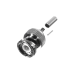 Conector BNC Macho de Anillo Plegable Corto para RG-174/U, 8216 Ni/Au/Teflón.