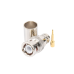 Conector BNC Macho de Anillo Plegable para RG-8/U, LMR-400, 9913, CNT-400, Níquel/ Oro/ Teflón.