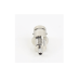 Conector BNC Hembra a 50 Ohm, Montaje Frontal en D-Plano, Anillo Plegable para Cables RG-174/U y RG-316/U, Niquel/ Oro/ Teflón.