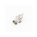 Conector BNC Hembra de Montaje Frontal D-Plano, Soldable, Rondana de Seguridad, Níquel/ Oro/ Delrin.
