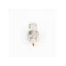 Conector BNC Hembra de Montaje Frontal D-Plano, Soldable, Rondana de Seguridad, Níquel/ Oro/ Delrin.