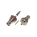 Conector BNC Hembra /Chasis en D-Plano, Anillo Plegable/ RG-316/U, Niquel/Oro/Teflón.
