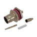 Conector BNC Hembra/ Chasis en D-Plano de Anillo Corto/ RG-174, RG-316, Níquel/Oro/Teflón.â€‹