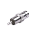 Adaptador de BNC Hembra a RCA Macho en 50 Ohm para Fono, uso en Aplicaciones de Audio-Video, Níquel/ Plata/ Delrin.