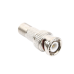 Adaptador en Linea para Video, de Conector BNC Macho a F Hembra, 50 Ohm, Níquel/Oro/Teflón.