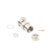 Conector BNC Macho de Rosca para Ensamblar en Cable RG-59/U, Níquel/ Oro/ Teflón.