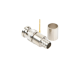 Conector BNC Macho de 75 Ohm, Anillo Plegable, para Cable 8238, RG-11/U, Níquel/ Oro/ Teflón.