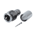 Conector BNC Macho de 75 Ohm, Anillo Plegable para BELDEN 8281 tipo RG-59/U, Plata/ Oro/ Teflón.