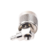 Conector N Macho en A/R de Anillo Plegable para Cables LP-195, LP-142, RG-58/U, RG-142/U, Niquel/ Oro/ Teflón.