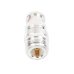 Adaptador en Linea para 50 Ohm, de Conector N Hembra a BNC Macho, Plata /Oro /Teflón.
