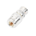 Adaptador en Linea para 50 Ohm, de Conector N Hembra a BNC Macho, Plata /Oro /Teflón.