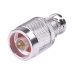 Adaptador en Línea, de Conector N Macho a BNC Macho, Plata/ Oro/ Teflón.